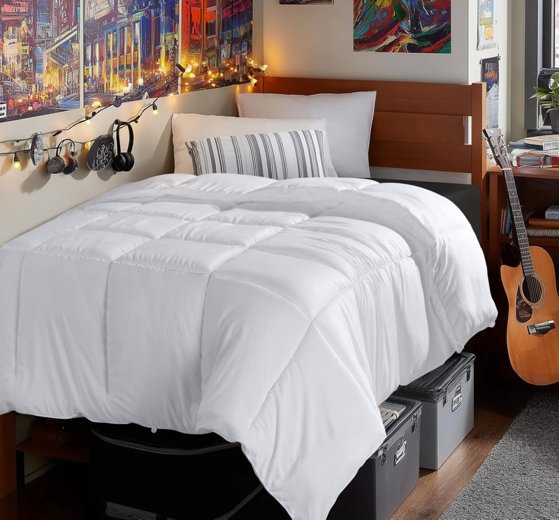 Utopia Bedding Comforter Duvet Insert, Quilted Comforter with Corner Tabs, Box Stitched Down Alternative Comforters Twin XL Size (White) - Image 5