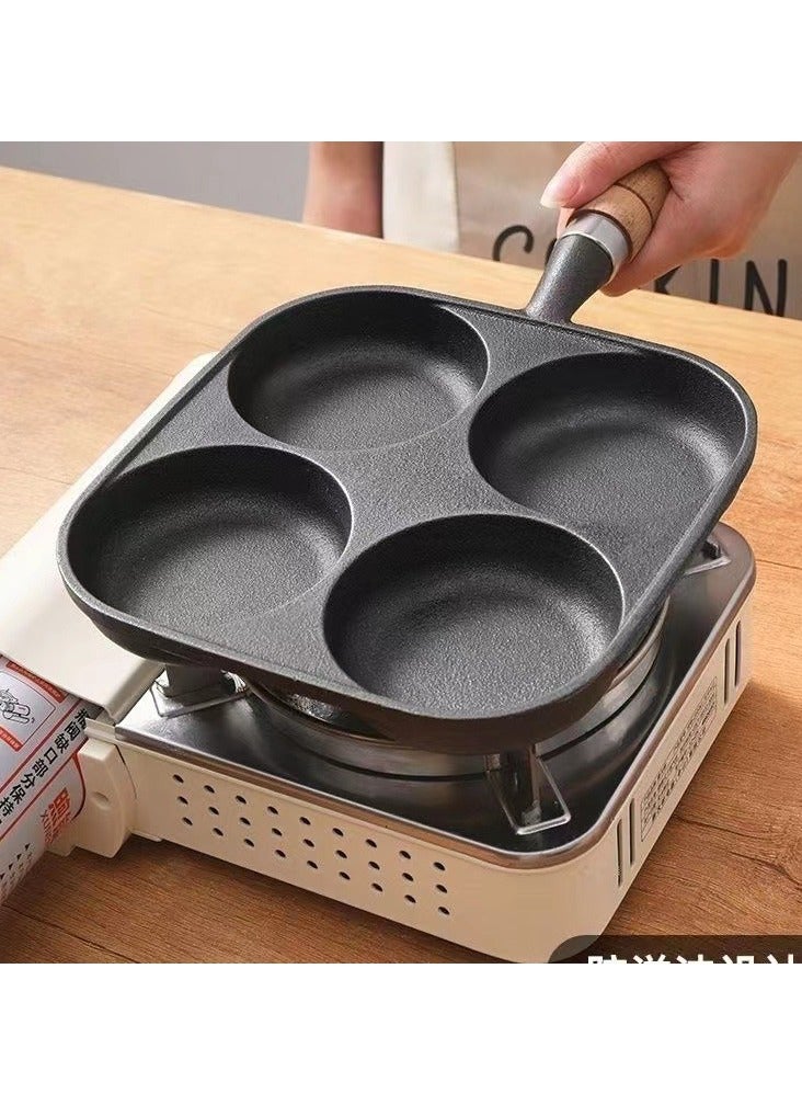 عام جديد الحديد الزهر أربعة حفرة عجة عموم آلة همبرغر عجة برغر عموم فطيرة الإفطار قطعة أثرية غير المصقول التعريفي طباخ عالمي - Image 3