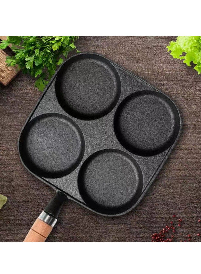 عام جديد الحديد الزهر أربعة حفرة عجة عموم آلة همبرغر عجة برغر عموم فطيرة الإفطار قطعة أثرية غير المصقول التعريفي طباخ عالمي - Image 4