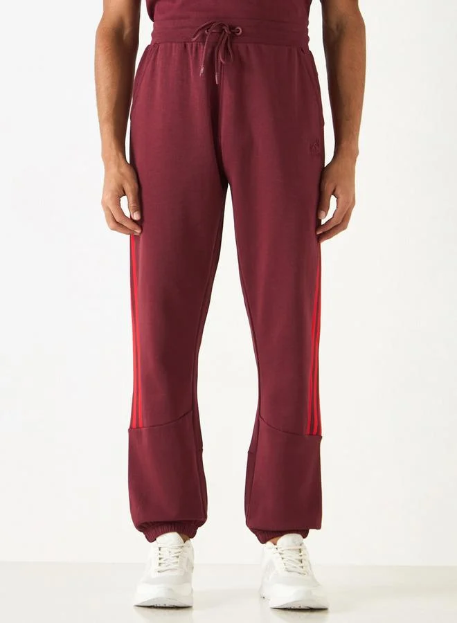 Kappa Striped Track Pants with Drawstring Closure and Pockets