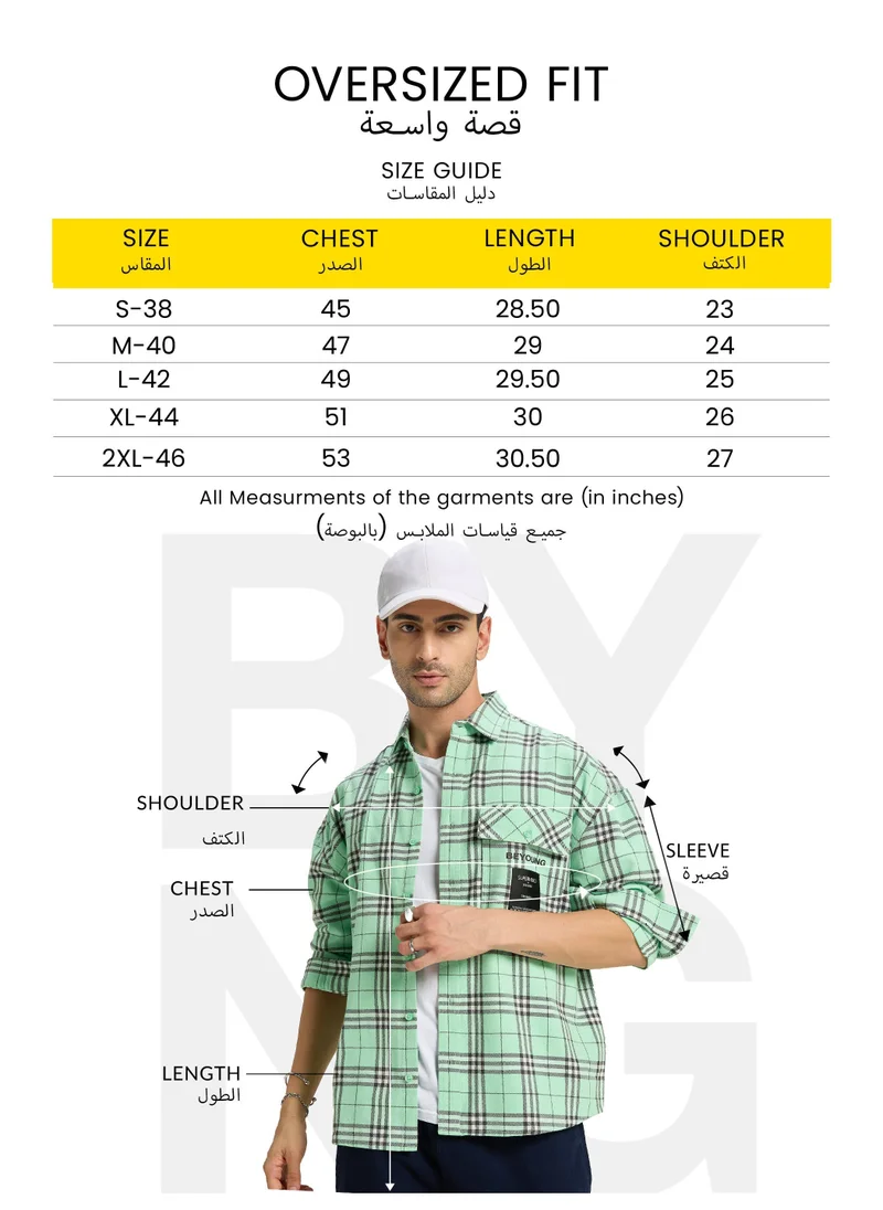 Beyoung White Half Sleeve Waffle Shirt for Men