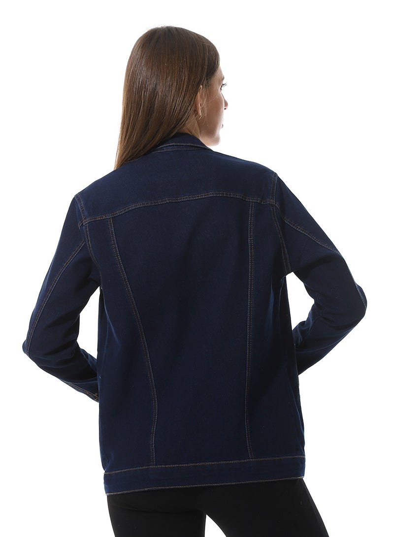 Andora Casual Long Sleeves Denim Jacket - Image 3