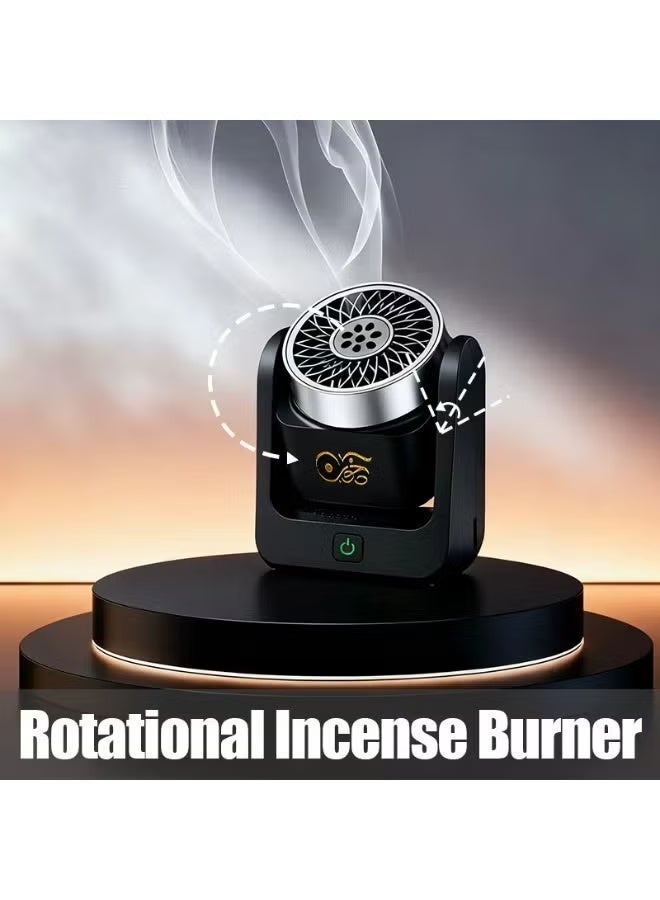 ELTRAZONE BK-77 USB Aroma Diffuser Electric Incense Burner, Compact Portable Aromatherapy Scent Device, Fragrance Burner for Home Bedroom Living Room Office, Black - Image 5
