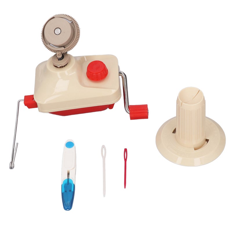 Yarn Winder with Yarn Scissors 2 Plastic Needle Adjustable Desk Clip Low Noise Easy Installation Hand Crank Yarn Ball Winder - Image 1
