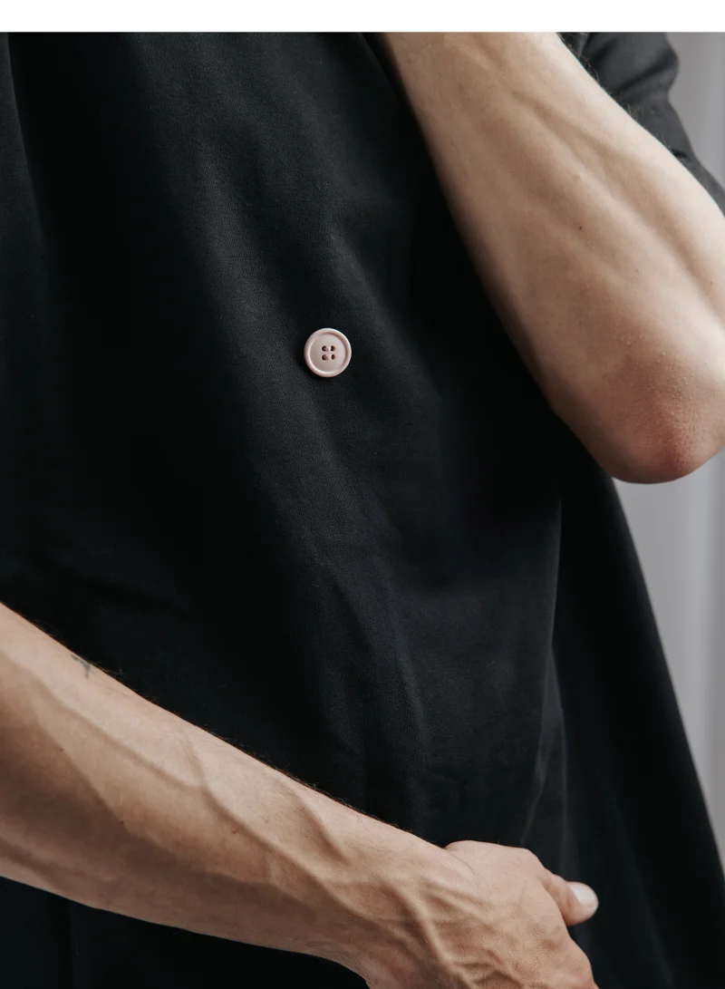 Snugface Snugface The Button Oversized Tshirts, Black, SF15-6BLK, Size-S