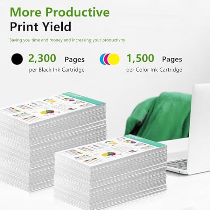 950XL 951XL INK CARTRIDGE COMBO PACK (5 PACK 2BK/1C/1M/1Y)-REPLACEMENT FOR HP 950XL AND 951XL INK CARTRIDGES COMBO PACK COMPATIBLE FOR OFFICEJET PRO 8100 8600 8610 8615 8620 8630 8640 PRINTER - Image 3