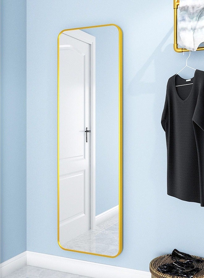 KLNAMAEAAN Full Length Mirror 60 X 165 cm, Floor Mirror with Aluminum Alloy Frame, Free-Standing Leaning Large Bedroom Dressing Mirror, Full Body Mirror with Stand for Living Room & Bedroom, Gold - Image 3