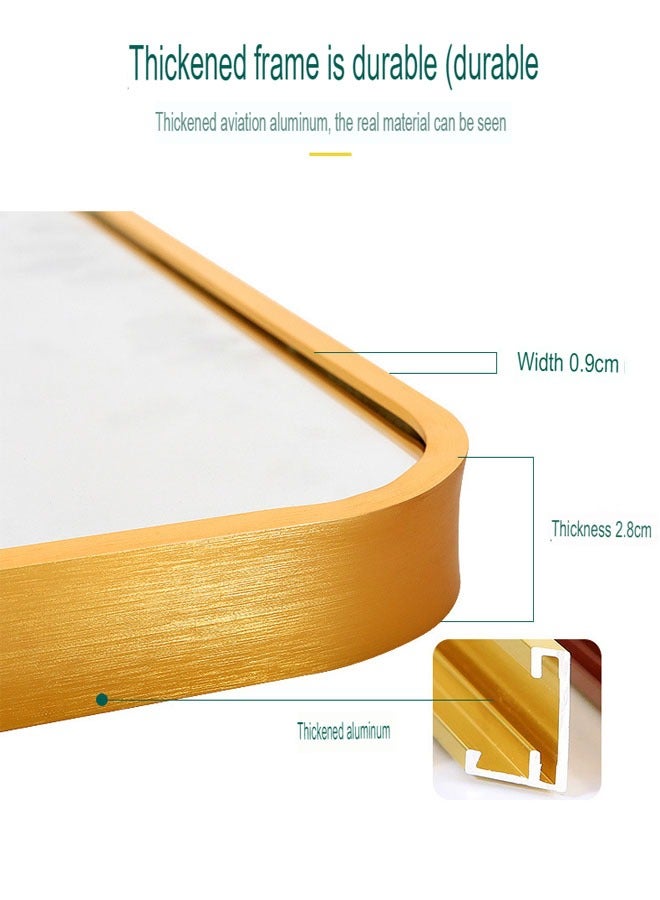 KLNAMAEAAN Full Length Mirror 60 X 165 cm, Floor Mirror with Aluminum Alloy Frame, Free-Standing Leaning Large Bedroom Dressing Mirror, Full Body Mirror with Stand for Living Room & Bedroom, Gold - Image 4