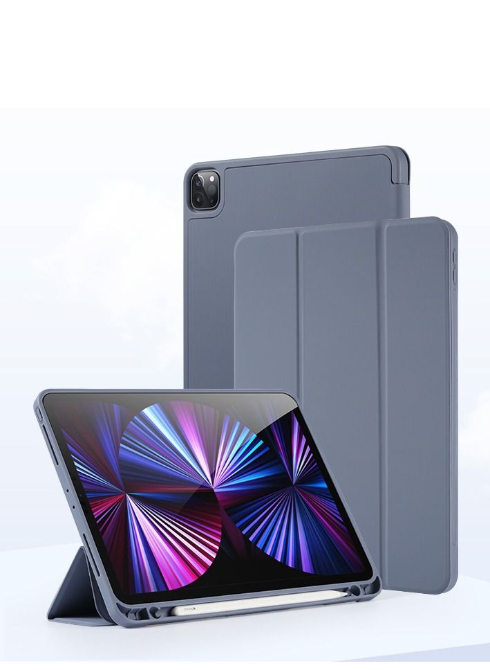 Loquat Grey Soft Case Bottom Protective With Pen Slot For iPad