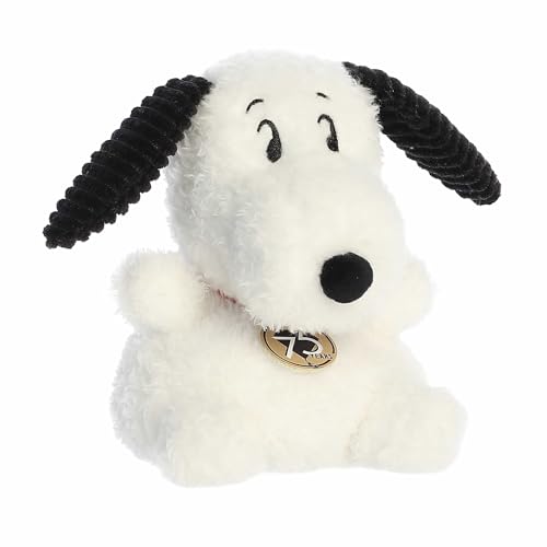 Aurora Adorable Peanuts 75th Anniversary Snoopy Palm Pals Stuffed Animal Officially Licensed Toys for All Snoopy Fans Nostalgic Gift for Adults and Birthday Celebrations White 5 Inches - Image 1