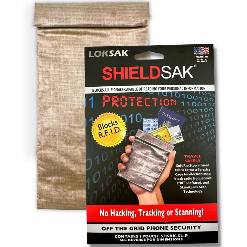 LOKSAK SHIELDSAK Faraday Signal Blocking Pouch â€“ RF & Infrared Shielding Bag for Phones, RFID Sleeve, Travel Privacy Case - Image 1