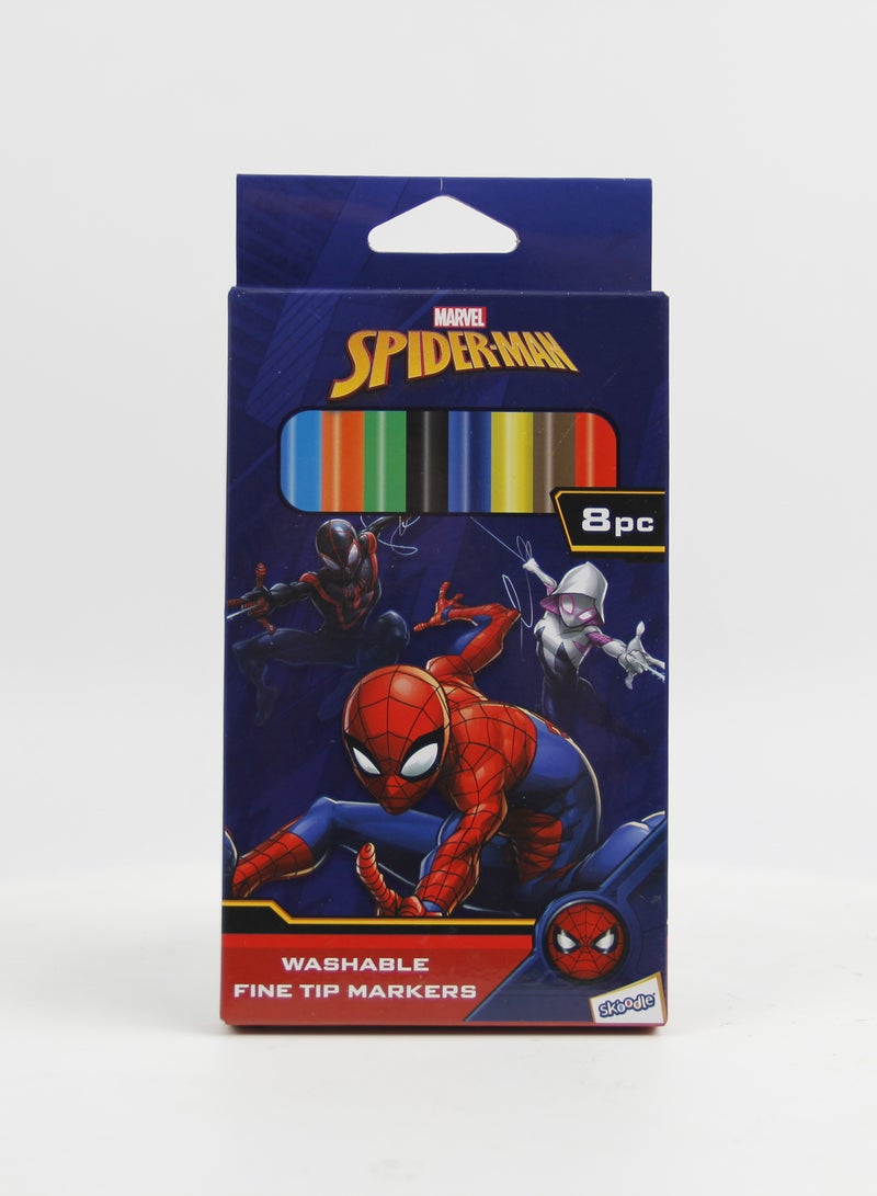 SKOODLE Toycee Spider Man Washable Fine Tip Markers - Image 1