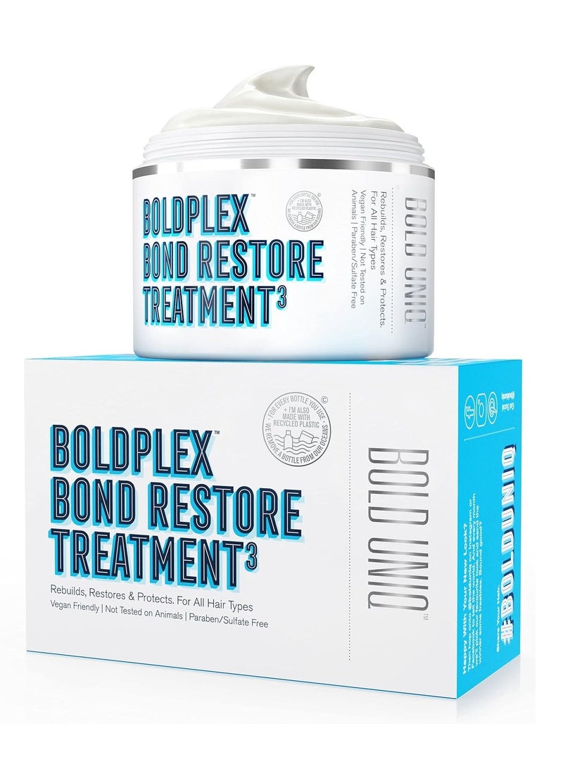 BOLD UNIQ - Purple Hair Mask For Blonde, Platinum, Bleached, Silver, Gray, Ash & Brassy Hair & BoldPlex 3 Bond Restore Treatment - Remove Yellow Tones & Condition Dry, Damaged Hair. Cruelty Free & Vegan - Image 1