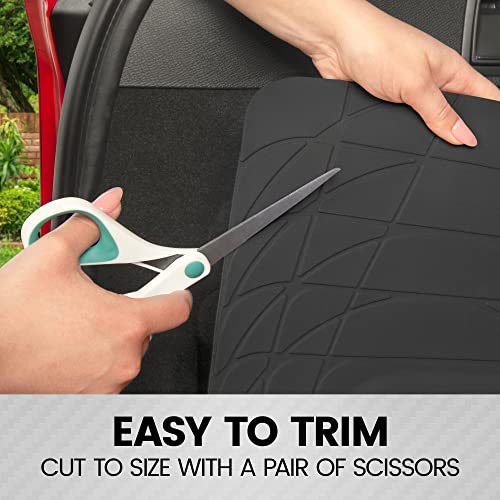 BDK-M785 Heavy Duty Rubber Cargo Floor Mat - All Weather Trunk Protection, Trimmable to Fit & Durable Rubber (Black) - Image 4