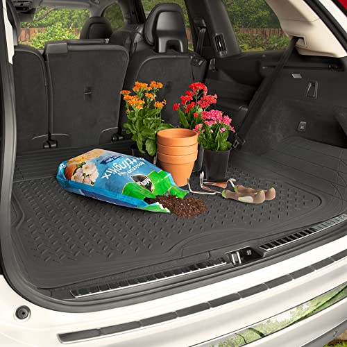 BDK-M785 Heavy Duty Rubber Cargo Floor Mat - All Weather Trunk Protection, Trimmable to Fit & Durable Rubber (Black) - Image 3