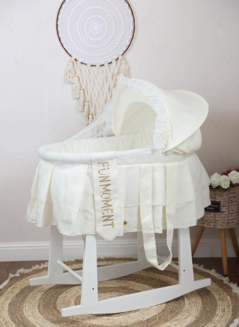 FUN MOMENT Moses basket bed with white vibrator holder  - Image 1