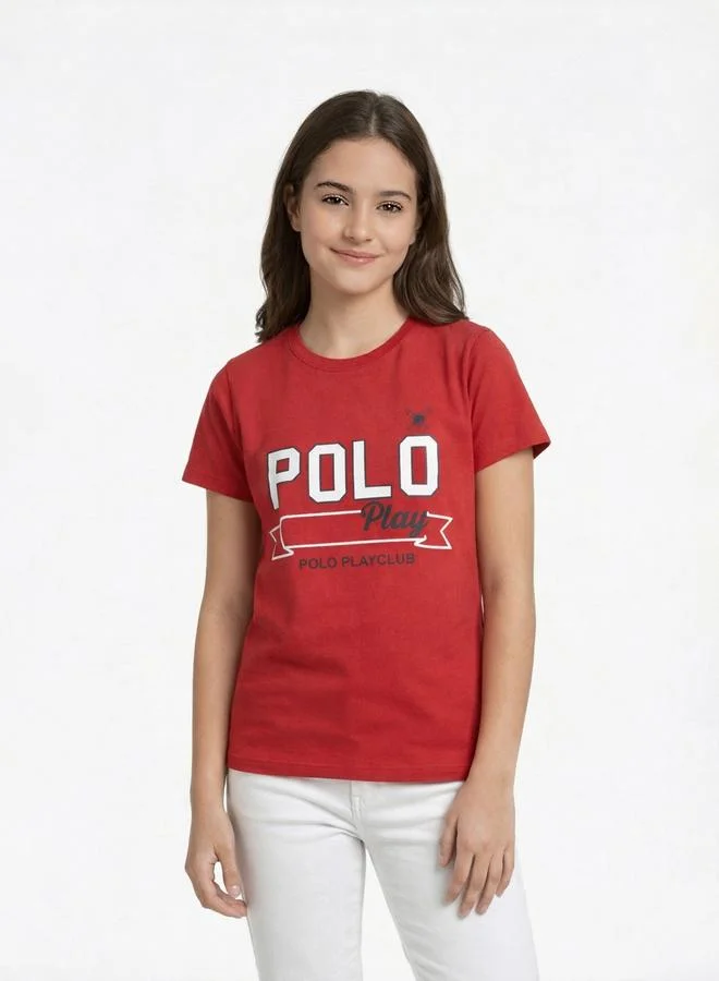 Polo Play Teen Girls Graphic Logo Cotton T-Shirt