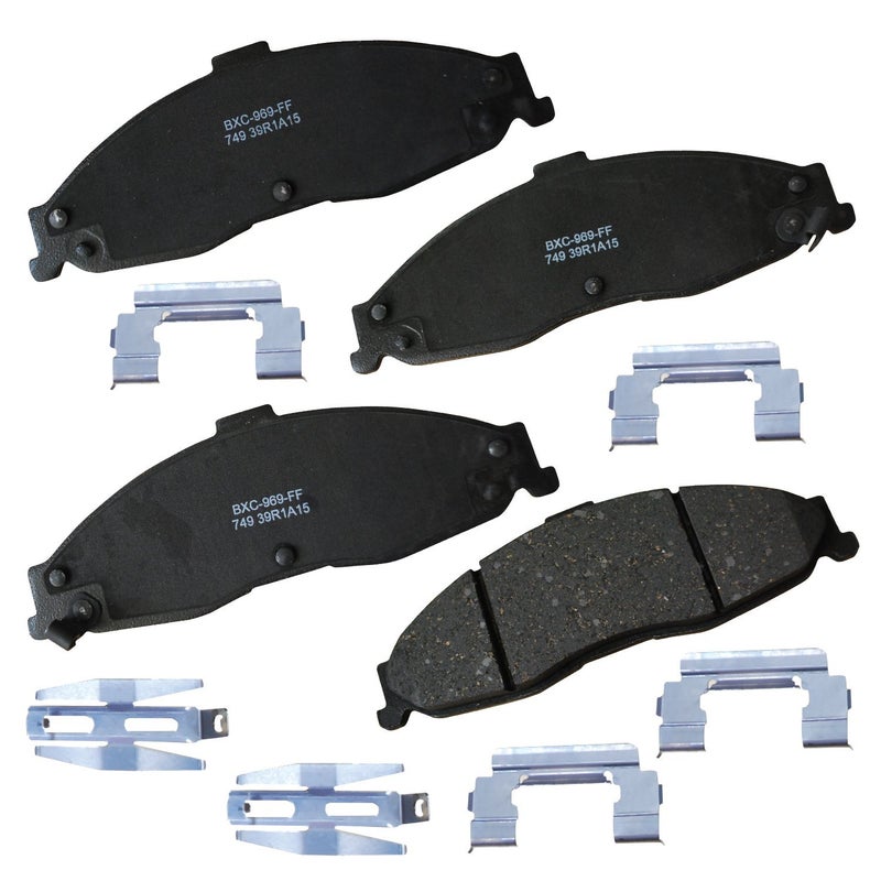 بنديكس وسادات فرامل أمامية سيراميكية من Bendix Premium SBC749 لسيارات Avanti II (2004-2001) وChevrolet Camaro (2002-1998) وPontiac Firebird (2002-1998) - Image 1