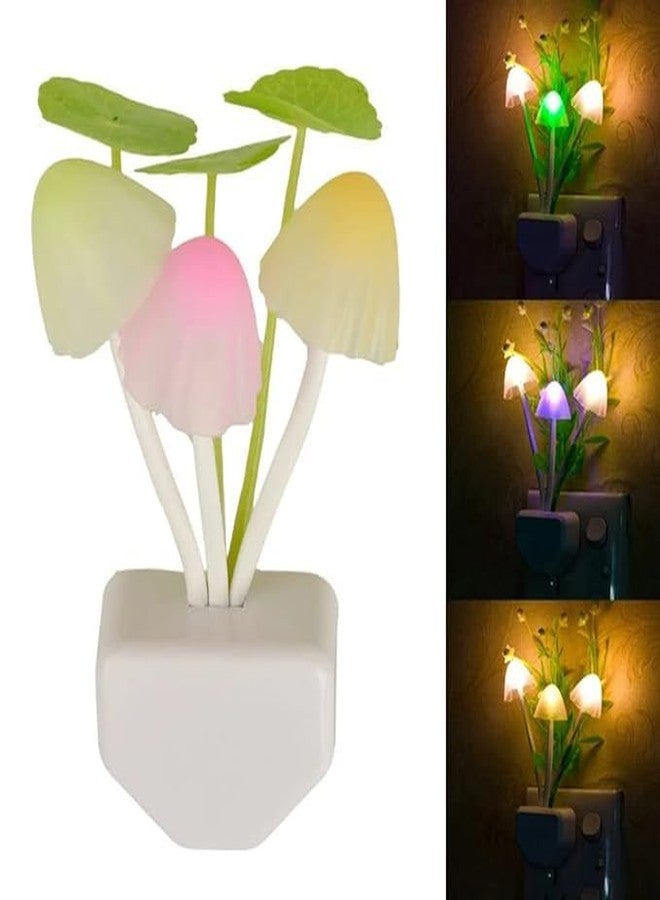 BRIGHTZONE LED Night Light Smart Sensor 0.6W Color Changing Plug-in Night Lights for Kids Adults Cute Mushroom Night Light Bedroom Home Decor Light Wall Lamps NightLight - Image 1