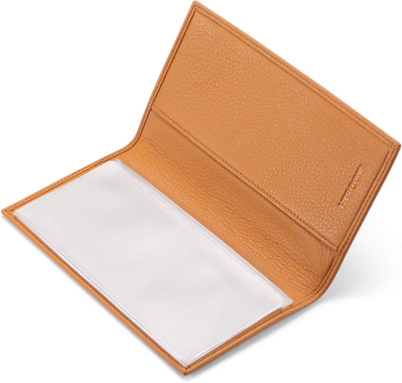 HISCOW Minimalist Checkbook Cover - Full Grain Leather - Image 3