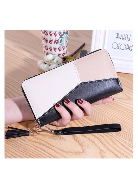 Womens Wallet Pu Leather Long Wallet For Women Card Holder Organiser Wristlet Clutch With Zipper Pocket Coin Purse with Tassel and Pendant