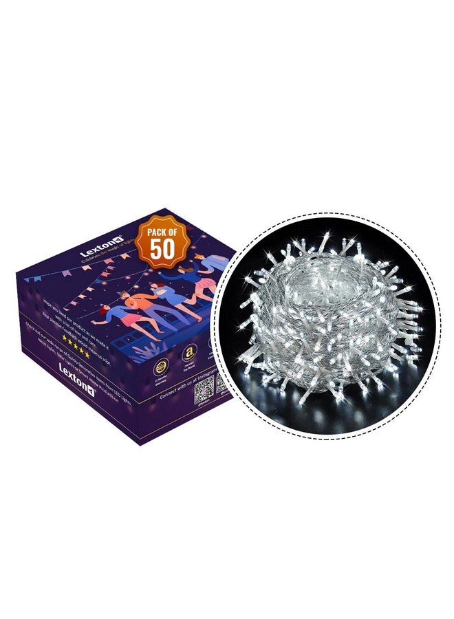 Lexton 40 LED Power Pixel Serial String/Fairy Light | Plug Sourced | Suitable for Home & Outdoor Decoration, Diwali, Christmas, Ramadan, Wedding, Party, Festival (Pack of 50, White) - Image 3