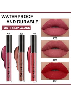 DNM 3Pcs Ruby Red Nude Pink Mauve Matte Liquid Lipstick Lip Stain Sets for Women DNM Long Lasting 24 Hours Red Stay on Matte Lipstick Light Skin matte larga duracion color 10  - Image 3