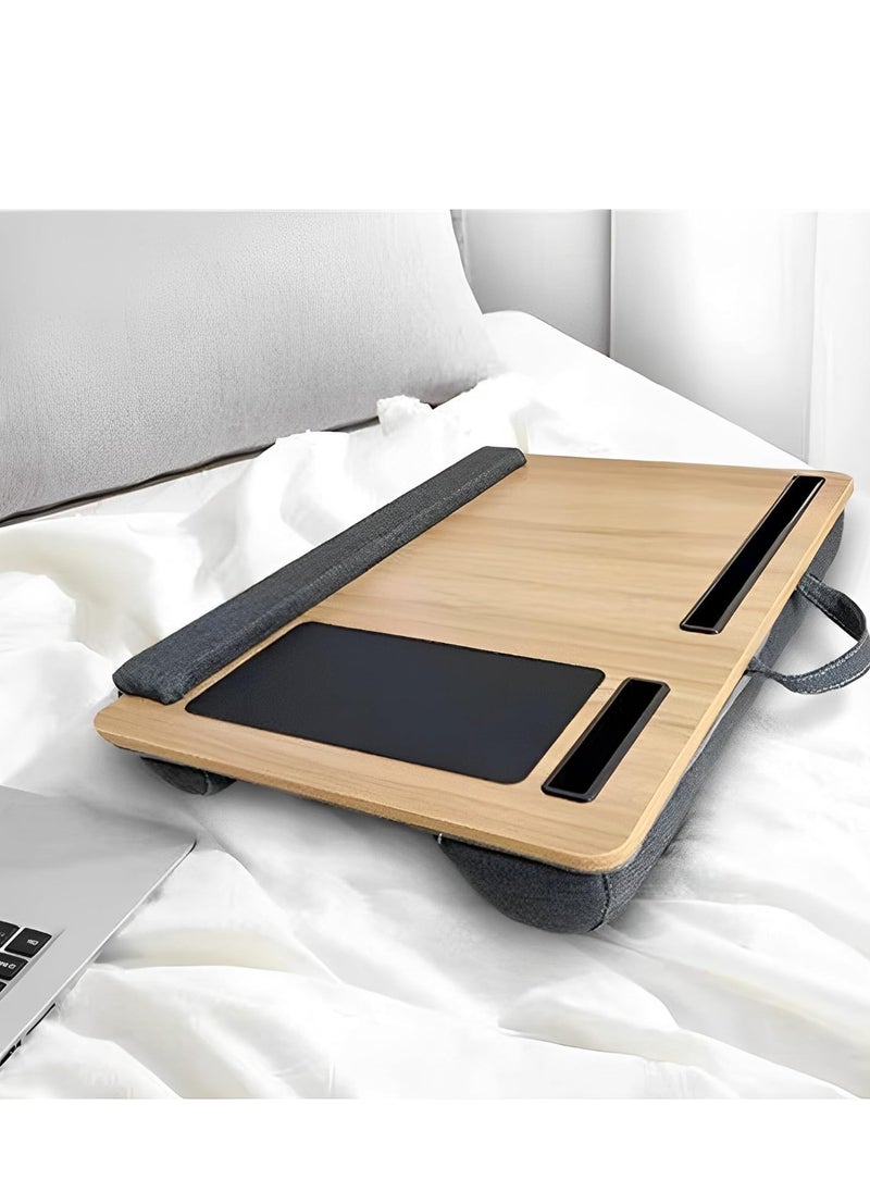 ELTRAZONE Laptop Lap Desk with Cushion Support, Built-in Mouse Pad & Wrist Rest – Portable Bed Table Tray for Home, Office, Sofa, or Travel – Ergonomic Lap Tray with Device Ledge for 13" to 17" Laptops, Tablets, and Notebooks – Lightweight, Comfortable, and Convenient Design  - Image 4