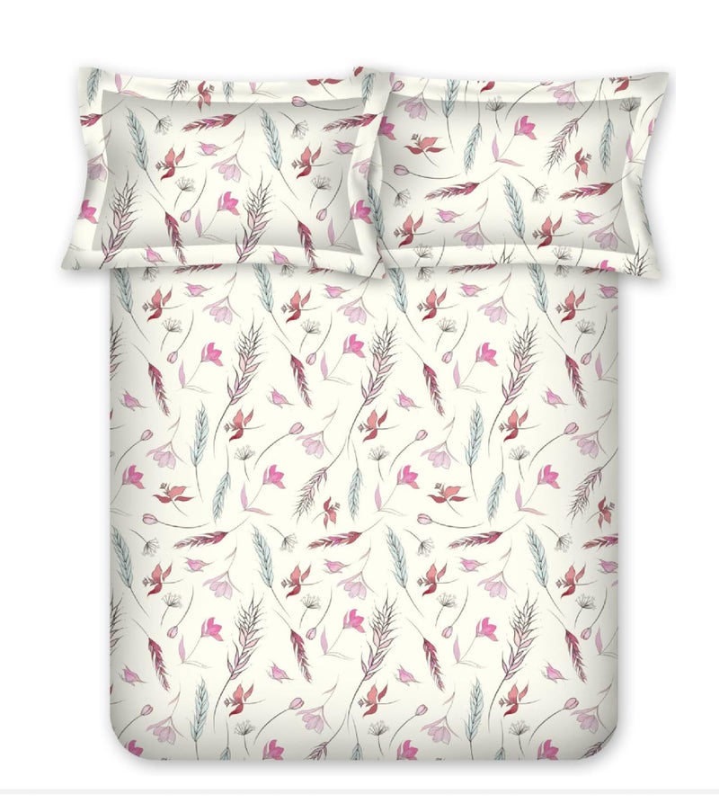 Bombay Dyeing مجموعة بمبي للتلوين الكلاسيكية، ملاءة سرير كينغ 180 TC، 100% قطن نقي، ملاءة سرير فاخرة مع 2 غطاء وسادة - Image 4