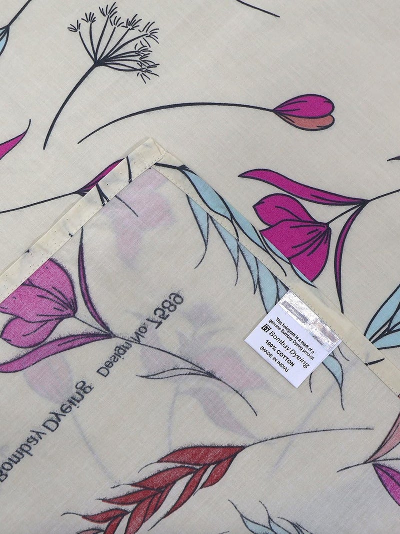 Bombay Dyeing مجموعة بمبي للتلوين الكلاسيكية، ملاءة سرير كينغ 180 TC، 100% قطن نقي، ملاءة سرير فاخرة مع 2 غطاء وسادة - Image 3