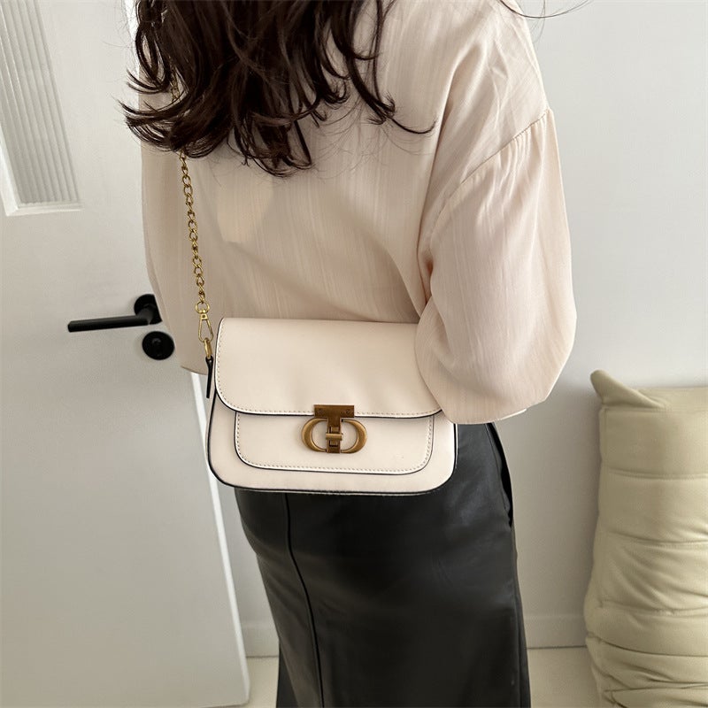 Retro Fashion Commuter Bag For Women 2024 Spring New Simple Casual Small Square Bag Niche Casual Shoulder Bag - Image 3