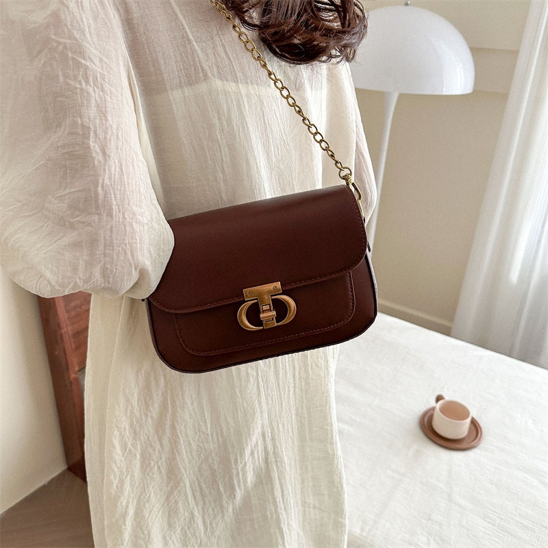 Retro Fashion Commuter Bag For Women 2024 Spring New Simple Casual Small Square Bag Niche Casual Shoulder Bag - Image 5