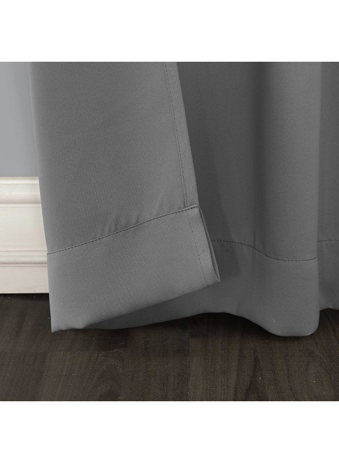 Sun Zero Easton Energy Saving Blackout Grommet Curtain Panel, 40" x 84", Gray - Image 3