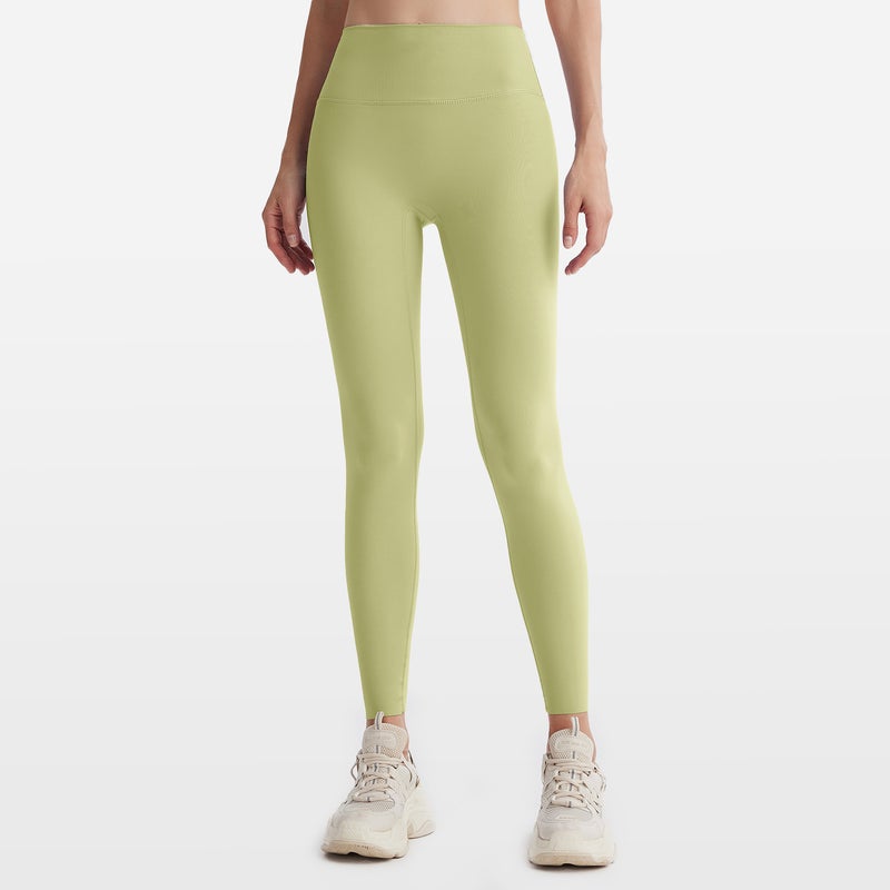 Leggings Pine Grass Green Spring and Summer Seamless Yoga Pants for Women's High-waisted Peach-lift Sports Fitness No Awkward Lines High-elastic Tight-fitting Long