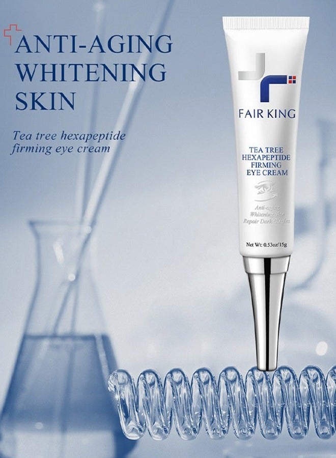 Fair King Tea Tree Hexapeptide Firming Eye Cream— Anti-Aging, Whitening Skin, Repairing Eye Care Essence - 15G - Image 2