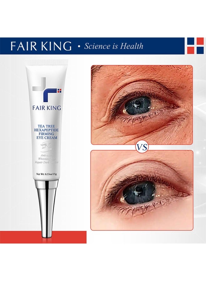 Fair King Tea Tree Hexapeptide Firming Eye Cream— Anti-Aging, Whitening Skin, Repairing Eye Care Essence - 15G - Image 5