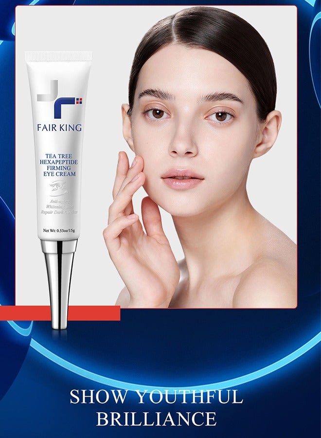 Fair King Tea Tree Hexapeptide Firming Eye Cream— Anti-Aging, Whitening Skin, Repairing Eye Care Essence - 15G - Image 3