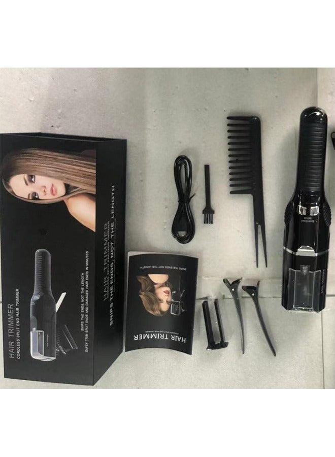 LEXIN Cordless Split End Hair Trimmer Set Black - Image 3