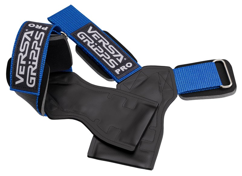 Versa Gripps فيرسا غريبس® برو، صنع في الولايات المتحدة الأمريكية، أحزمة معصم بديلة لرفع الأثقال، أفضل ملحق تدريبي، أزرق باكفيك/أسود، XS - Image 1