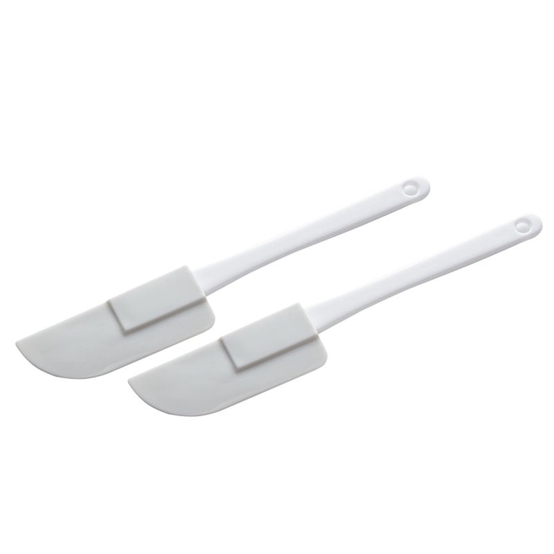 Chef Craft Select Plastic Mini Spatula Set  6 inches in length 2 piece set  White - Image 1
