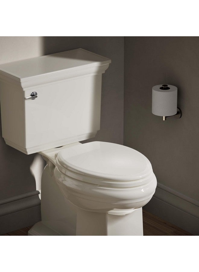 Kohler KOHLER 20454-96 Ridgewood Quiet-Close Elongated Toilet Seat, Slow Close, Grip Tight Bumpers and Installation Hardware, Biscuit - Image 1