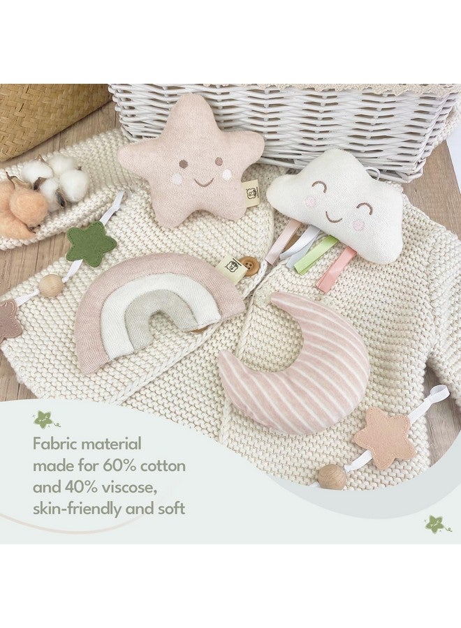 COTTONBEBE Crib Mobile 35 Lullaby Muisc, Organic Cotton Baby Mobiles for Cribs & Pack N Play, Easy to Install, Stuffed Animals Hanging Toys Newborn Boys & Girls, Star Nursery Decor - Image 5