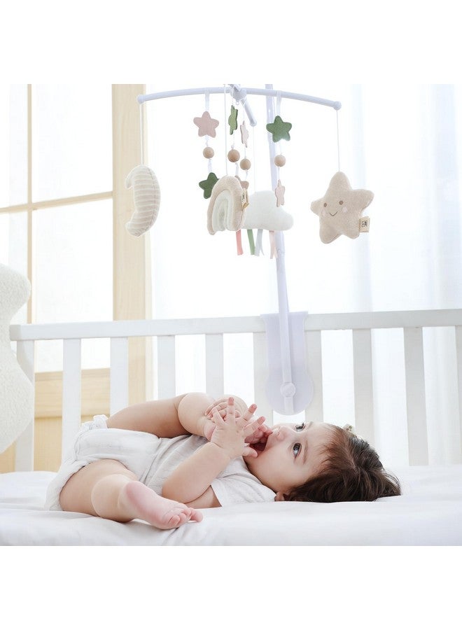 COTTONBEBE Crib Mobile 35 Lullaby Muisc, Organic Cotton Baby Mobiles for Cribs & Pack N Play, Easy to Install, Stuffed Animals Hanging Toys Newborn Boys & Girls, Star Nursery Decor - Image 2