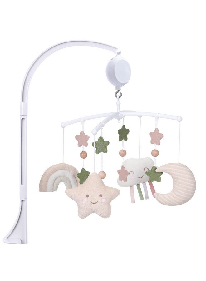 COTTONBEBE Crib Mobile 35 Lullaby Muisc, Organic Cotton Baby Mobiles for Cribs & Pack N Play, Easy to Install, Stuffed Animals Hanging Toys Newborn Boys & Girls, Star Nursery Decor - Image 1