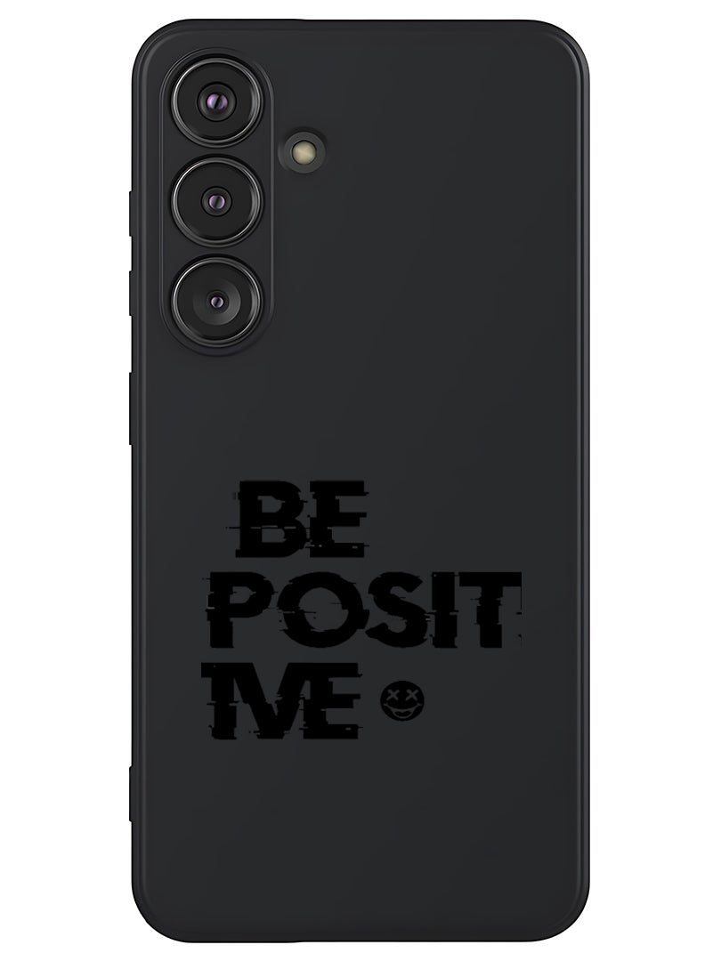 Theodor Protective Slim Fit Case Liquid Silicone Cover with Full Body Protection Anti-Scratch Shockproof Case For Samsung Galaxy S25 Plus (Black) - be positive - Image 1