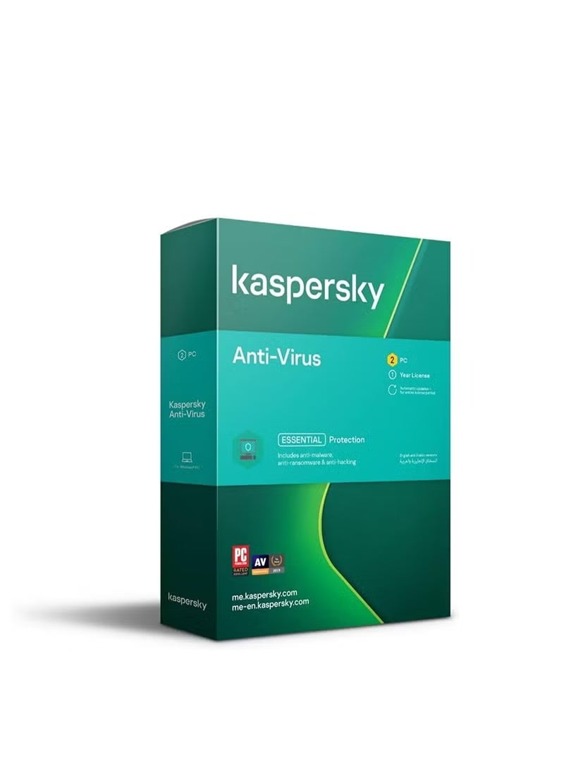 Kaspersky Anti-Virus 2 PC 1-Year License – Essential Protection