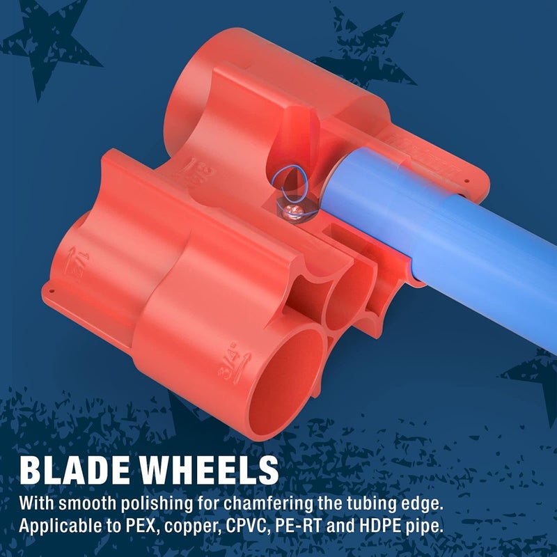 iCRIMP Push-fit Fitting Deburr, Depth Gage and Disconnect Tool for PushFit Fittings, Push-To-Connect system, Multi-size combination 1/4 In.-1 in. - Image 3