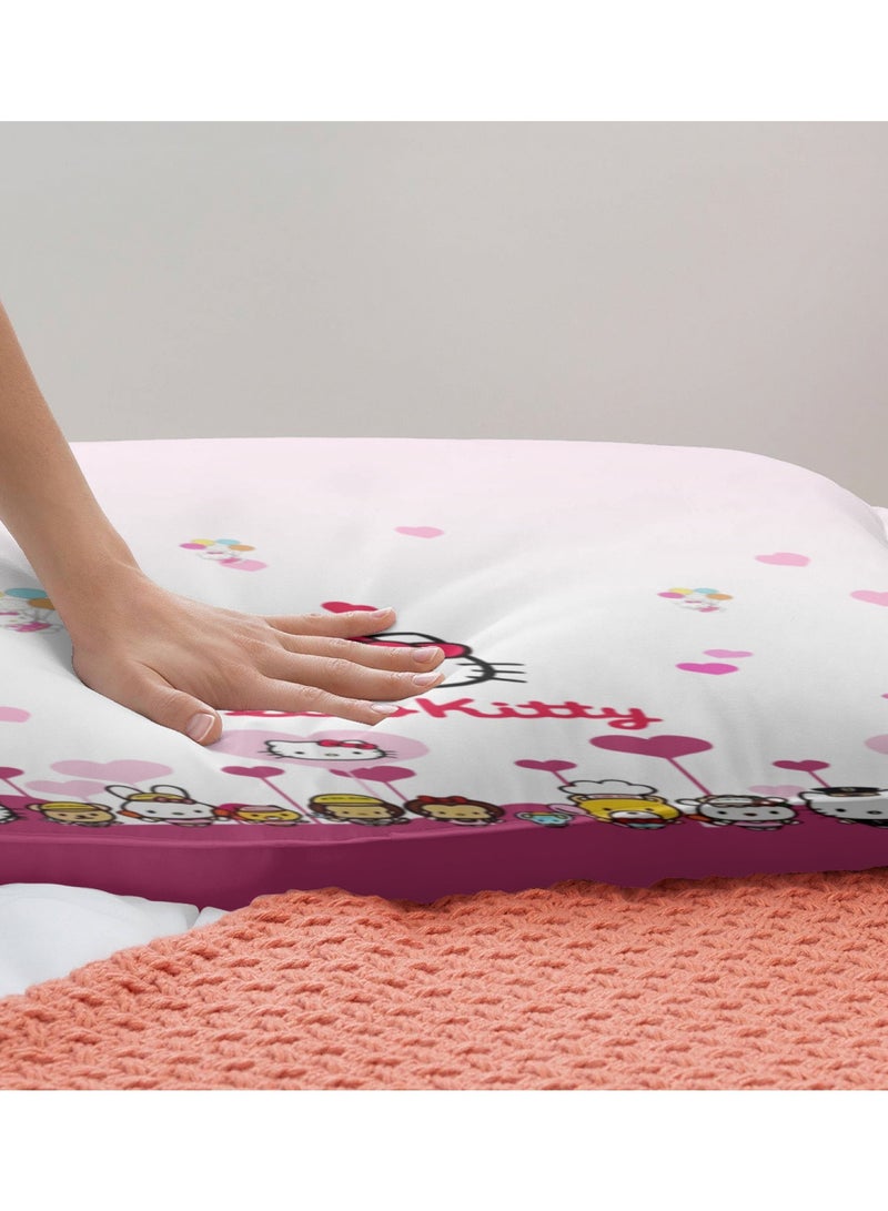 Sanrio Hello Kitty pattern bedding three-piece set of soft microfiber polyester sheets including duvet cover and two pillowcases (cover size 150cmX200cm)  - Image 4