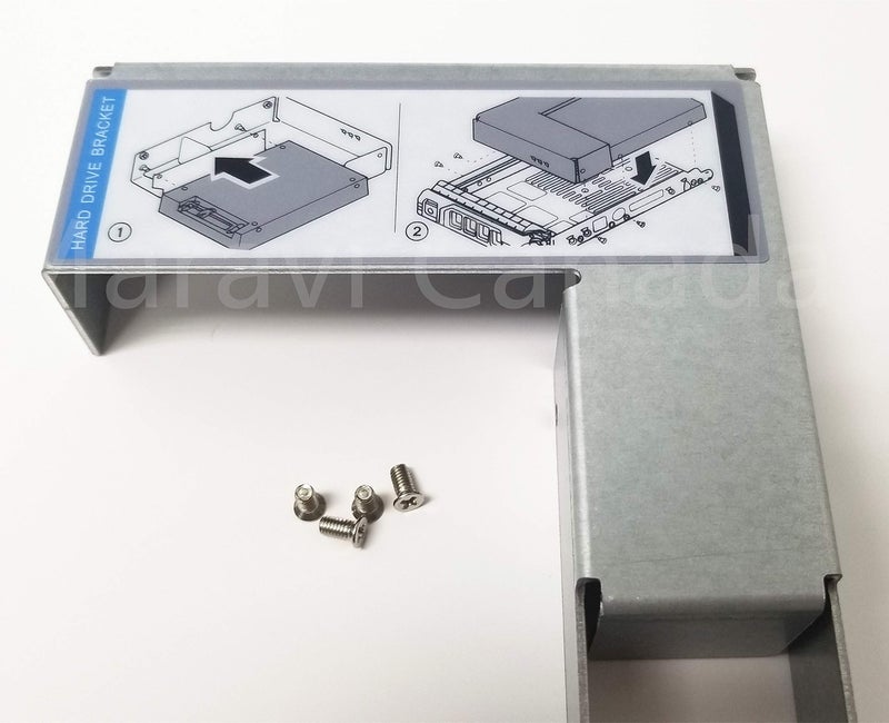 Maravi Canada 3.5" to 2.5" SSD SAS SATA Hard Drive Tray Adapter Bracket Converter Cage for Dell HP IBM Lenovo Mac Apple 3.5 inch Caddy, Compatible with Dell 9W8C4 Y004G WWGPK with Screws (2-Pack) - Image 4