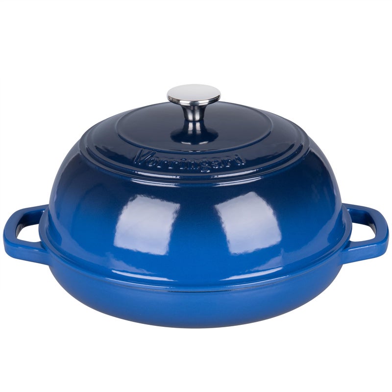 VORRINGARD Enameled Cast Iron Dutch Oven Pot with Lid, Bread Oven for Sourdough Bread Baking, Dutch Ovens with Bread Proofing Basket& Baking Supplies Set, 6 Quart, Blue - Image 4